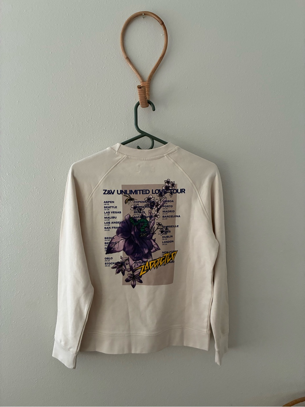 Nwt Zadig & Voltaire "Unlimited Love Tour" Graphic Sweatshirt - Size 16 Or S/Xs — image 2 of 5